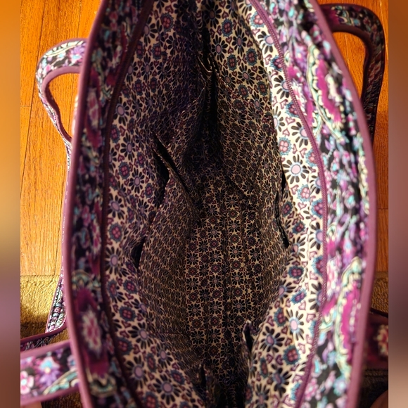 Vera Bradley Small Vera Tote in Lilac Medallion - Picture 3 of 3